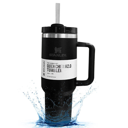 Black - Winter Stanley Quencher H2.0 Flow State Tumbler 40oz Cup