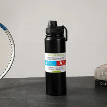 Load image into Gallery viewer, Double Vacuum Stainless Steel Bottle with Straw Lid -800ml