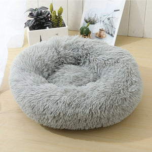 Dog Pet Cat Calming Bed Beds Large Mat Comfy Puppy Fluffy Donut Cushion Plush
