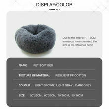 Load image into Gallery viewer, New Warm Comfy Calming Dog/Cat Bed Round Super Soft Plush Pet Bed Marshmallow