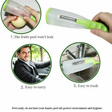 Load image into Gallery viewer, Multifunction Fruit Vegetable Storage Peeler - Peeler With Trash Can - GREEN
