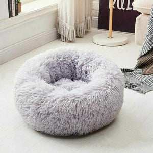 New Warm Comfy Calming Dog/Cat Bed Round Super Soft Plush Pet Bed Marshmallow