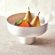 Load image into Gallery viewer, Made from white powder coated iron, our Amana footed fruit bowl creates a modern and appetising display. Made from powder coated iron, the Amana Footed Fruit Bowl is ideal for storing and displaying fruit.| Bliss Gifts &amp; Homewares | Unit 8, 259 Princes Hwy Ulladulla | South Coast NSW | Online Retail Gift &amp; Homeware Shopping | 0427795959, 44541523