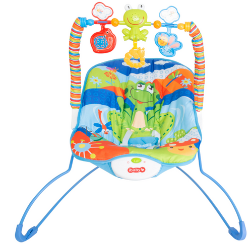 Cuteably Baby Chair With Vibration And Music – Sky Blue