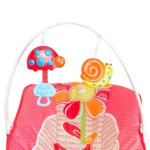 Baby chair with vibration and music – Pinkish Red - Cuteably Australia