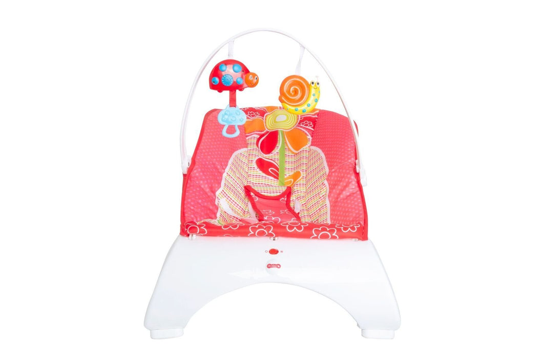 Baby chair with vibration and music – Pinkish Red - Cuteably Australia