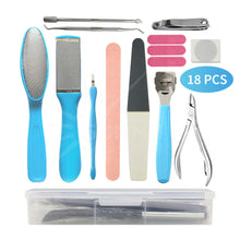 Load image into Gallery viewer, 18pcs Manicure Foot Rasp File Hard Dead Skin Remover Pedicure Peeling Tools Kit 