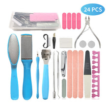 Load image into Gallery viewer, 24pcs Manicure Foot Rasp File Hard Dead Skin Remover Pedicure Peeling Tools Kit