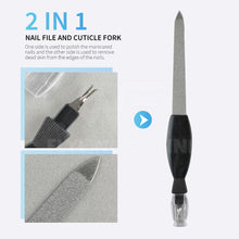 Load image into Gallery viewer, 2 in 1 nail file and cuticle fork